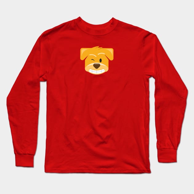 Puppy Wink Long Sleeve T-Shirt by MplusC